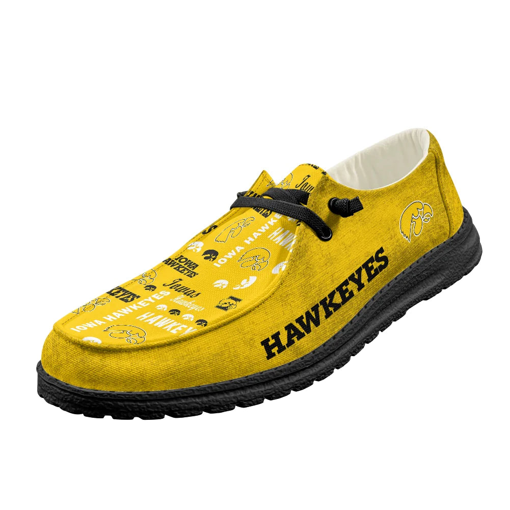 Iowa Hawkeyes Loafers - Inspired By Hey Dude Shoes Style