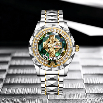 Irish Celtic Cross Customized Watch - Personalized Name - Gift For Irish Lovers & Family