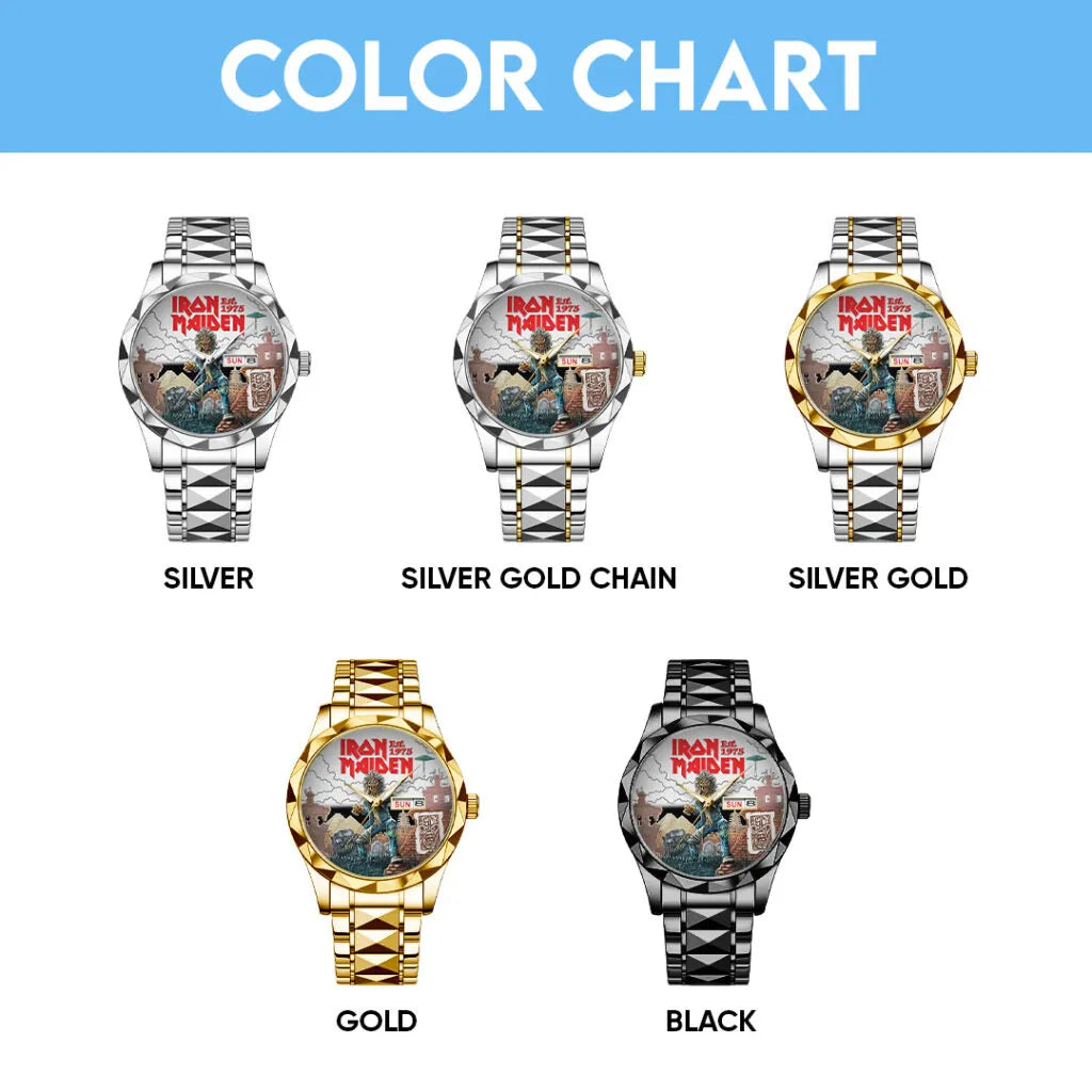Iron Maiden Alloy Luxury Quartz Watch – TANTN 14333
