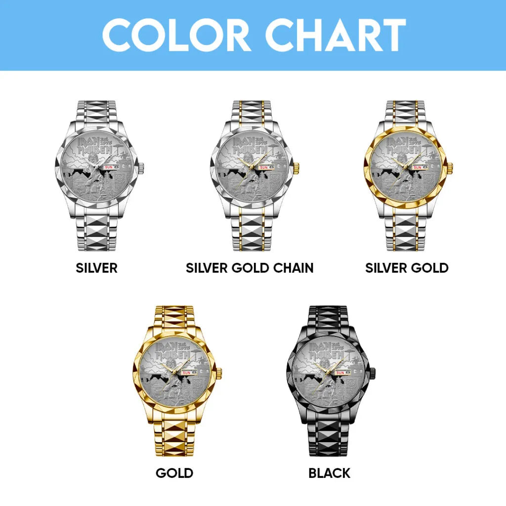 Iron Maiden Alloy Luxury Quartz Watch – TANTN 14335