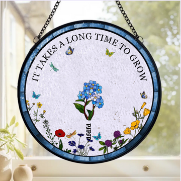 It Takes A Long Time To Grow An Old Friends Personalized Window Stained Glass Suncatcher Hanging Gift For Best Friends