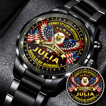 JULIA 250th-2 Personalized Watch, 250 Years Of Freedom 1776-2026