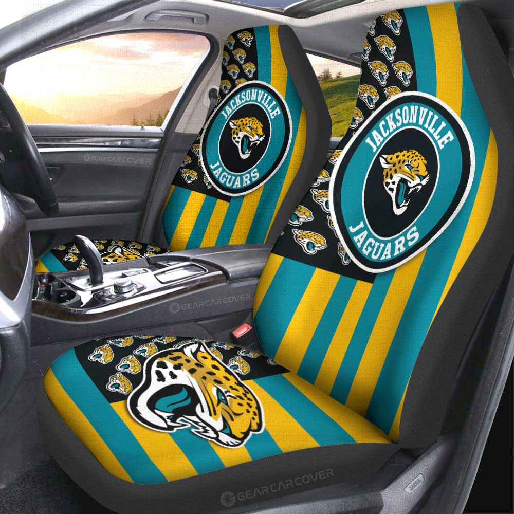 Jacksonville Jaguars Car Seat Covers Custom US Flag Style