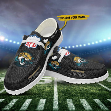 Jacksonville Jaguars Hey Dude Shoes -NFL Custom Name - Ingenious Gifts Your Whole Family
