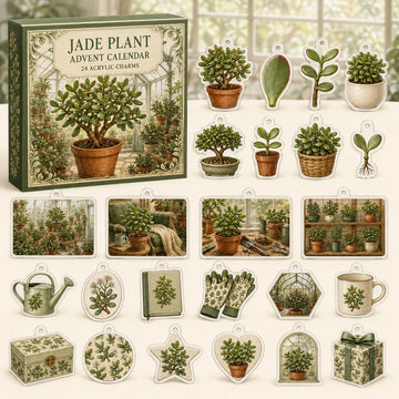 Jade Plant Advent Calendar 2026 - 24-Day Countdown, Acrylic Charms
