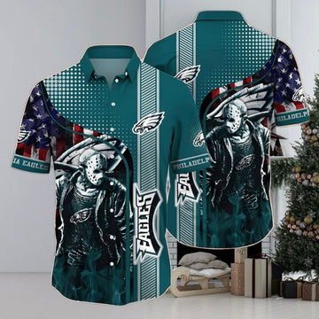 Jason Voorhees NFL Philadelphia Eagles Hawaiian Shirt
