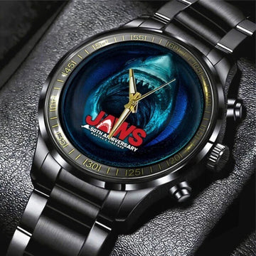 Jaws 50th Anniversary Black Stainless Steel Watch