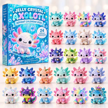 Jelly Axolotl advent calendar 2026 - 24-Day Countdown, Acrylic Charms