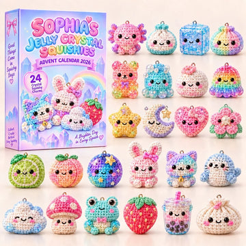 Jelly Christmas Advent Calendar 2026 - 24-Day Countdown, Acrylic Charms