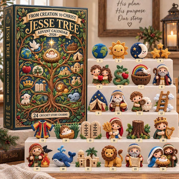 Jesse Tree advent calendar 2026 - 24-Day Countdown, Acrylic Charms