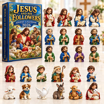 Jesus And His Followers advent calendar 2026 - 24-Day Countdown, Acrylic Charms