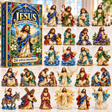 Jesus Blessed Life advent calendar 2026 - 24-Day Countdown, Acrylic Charms