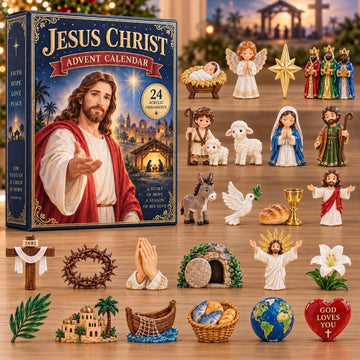 Jesus Christmas Advent Calendar 2026 - 24-Day Countdown, Acrylic Charms