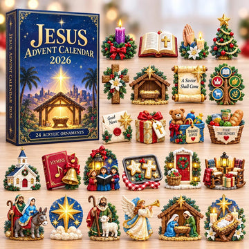 Jesus Christmas Faith advent calendar 2026 - 24-Day Countdown, Acrylic Charms