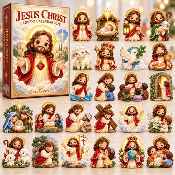 Jesus Love And Faith advent calendar 2026 - 24-Day Countdown, Acrylic Charms