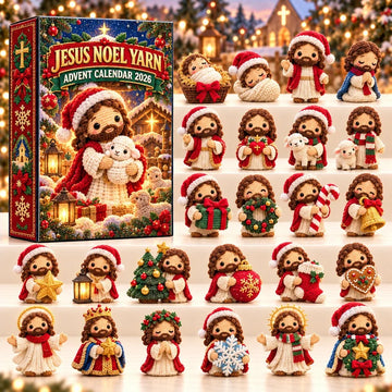 Jesus Noel Yarn Advent Calendar 2026 - 24-Day Countdown, Acrylic Charms