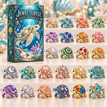 Jewel Turtle Advent Calendar 2026 - 24-Day Countdown, Acrylic Charms