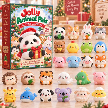 Jolly Animal Pals advent calendar 2026 - 24-Day Countdown, Acrylic Charms