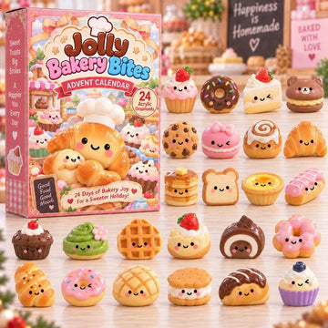 Jolly Bakery Bites Advent Calendar 2026 - 24-Day Countdown, Acrylic Charms