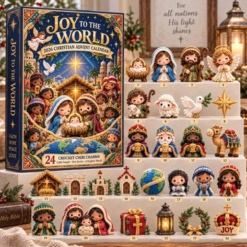 Joy to the World advent calendar 2026 - 24-Day Countdown, Acrylic Charms