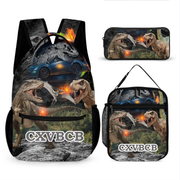 Jurassic Era Personalized Name Customized Kids Backpacks - School Season Gifts For Kids