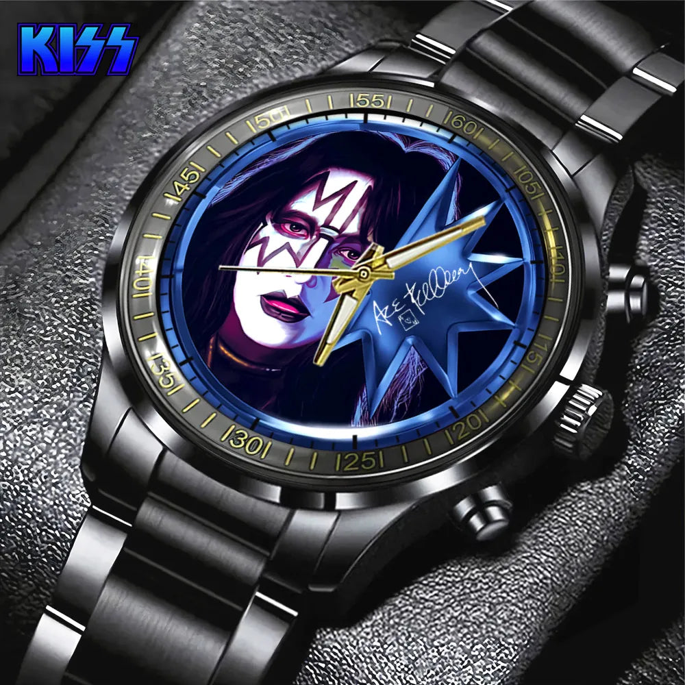 KISS Black Stainless Steel Watch – GNE 622