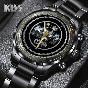KISS Black Stainless Steel Watch – GNE 656