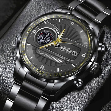 KISS Black Stainless Steel Watch – HOATT 562