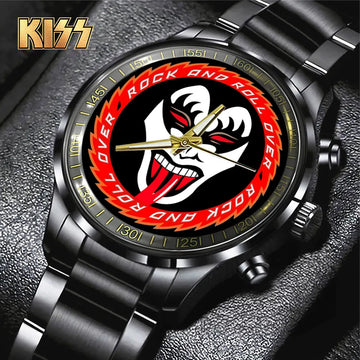 KISS Black Stainless Steel Watch – TANTN 7770