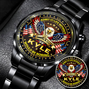 KYLE 250TH-2 Personalized Watch, 250 Years Of Freedom 1776-2026