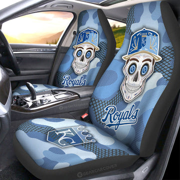Kansas City Royals Car Seat Covers Skull Theme Collection
