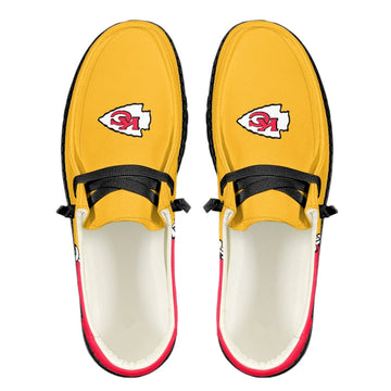 Kansas City Chiefs Loafers Lace Up - Inspired By Hey Dude Shoes Style