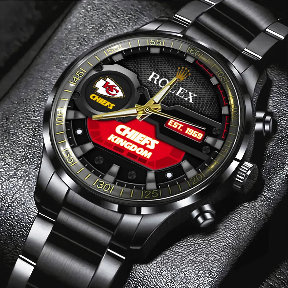 Kansas City Chiefs x Rolex Black Stainless Steel Watch – MAITM7436
