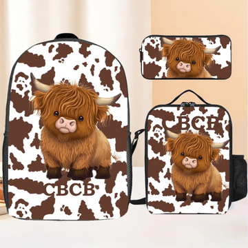 Kids Who Like Highland Cow - Personalized Highland Cow Name Custom Backpack - A Great Start To The School Year For Your Child!