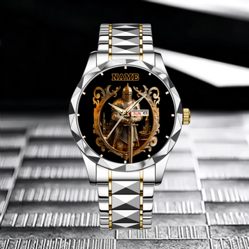 Knight Of God Customized Watch - Personalized Name Christian Watch - Christian Gift