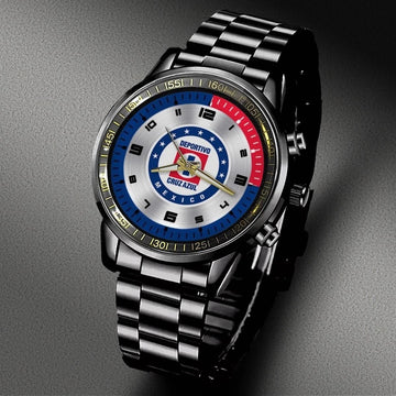 LIGAMX Cruz Azul Special Black Stainless Steel Watch, Sophistication Defined