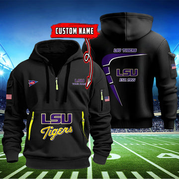 LSU Tigers Quarter Zip Hoodie