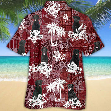 Labrador Red Hawaiian Shirt, Gift for Dog Lover Shirts, Labrador Beach Shirt, Men's Hawaiian shirt HO1244