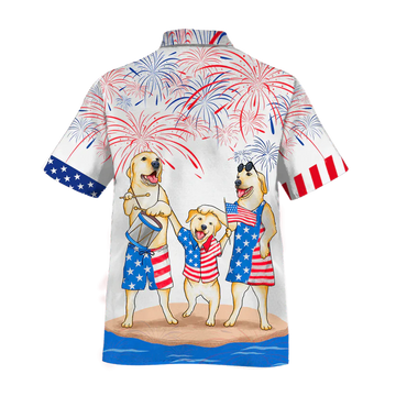 Gorilla Aloha Hawaiian Shirts For Summer, Independence Day USA Flag Pattern Merica Patriotic Hawaiian Shirt For Men Women, 4th July Gift For Friend（副本）