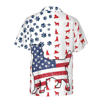 Labrador Retriever Aloha Hawaiian Shirts For Summer, Labrador American Flag Hawaiian Shirt For Men Women, Gift For Dog Lovers, Fourth Of July Party