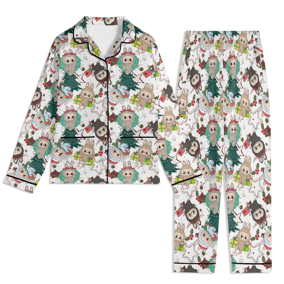 Labubu Pajama Set, Monster Labubu Pajama Set, Labubu Christmas Pajamas