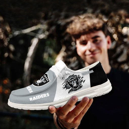 Las Vegas Raiders Hey Dude Shoes -NFL Teams Personalized - Ingenious Gifts Your Whole Family
