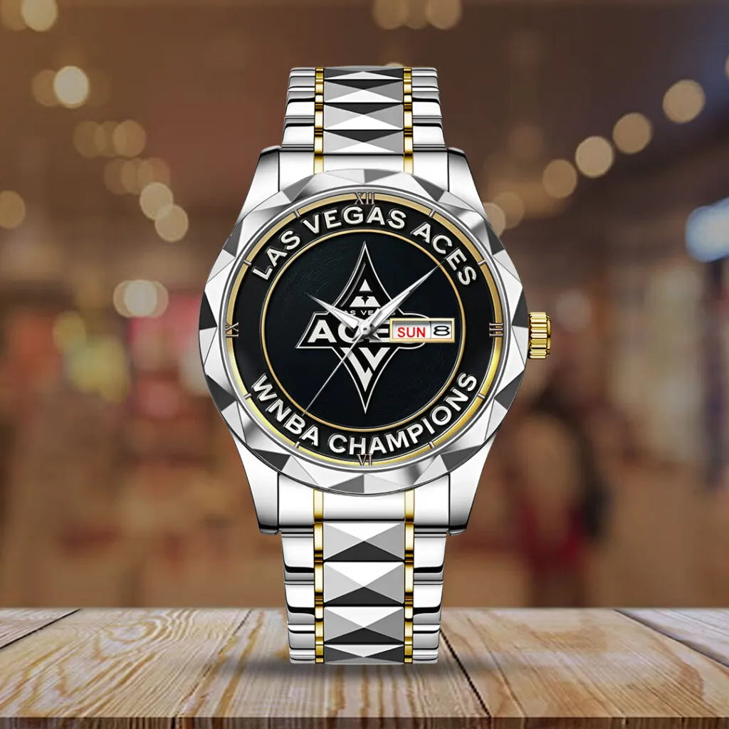 Las Vegas Aces 2025 WNBA Champions Alloy Luxury Quartz Watch – TMTHU1446