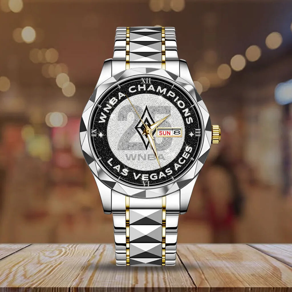 Las Vegas Aces 2025 WNBA Champions Alloy Luxury Quartz Watch – TMTHU1486