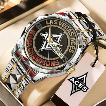 Las Vegas Aces WNBA Champions 2025 Alloy Luxury Quartz Watch – TMTHU1470