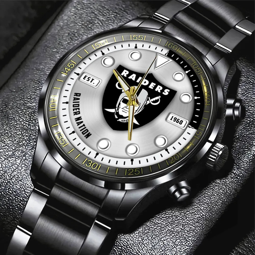 Las Vegas Raiders Black Stainless Steel Watch – HOATT12948