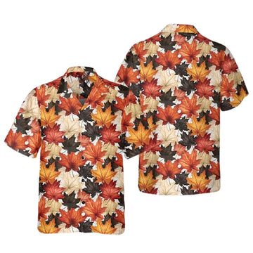 Leaves Fall Hawaiian Shirt For Men And Women, Fall Hawaiian Shirts HE0440
