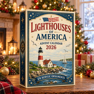 Lighthouses Of America Advent Calendar 2026 24 Day Festive Countdown Acrylic Charms Blind Box Gift For Ocean Lovers Family Friends