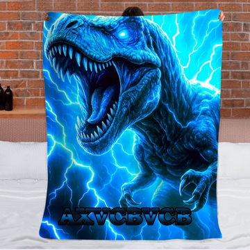 Lightning Dinosaur - Personalized Blanket