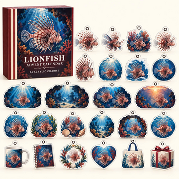 Lionfish Advent Calendar 2026 - 24-Day Countdown, Acrylic Charms Every Day Bring New Suprises
